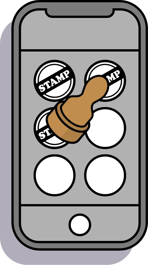 デジタルスタンプラリーの流れのイメージ図