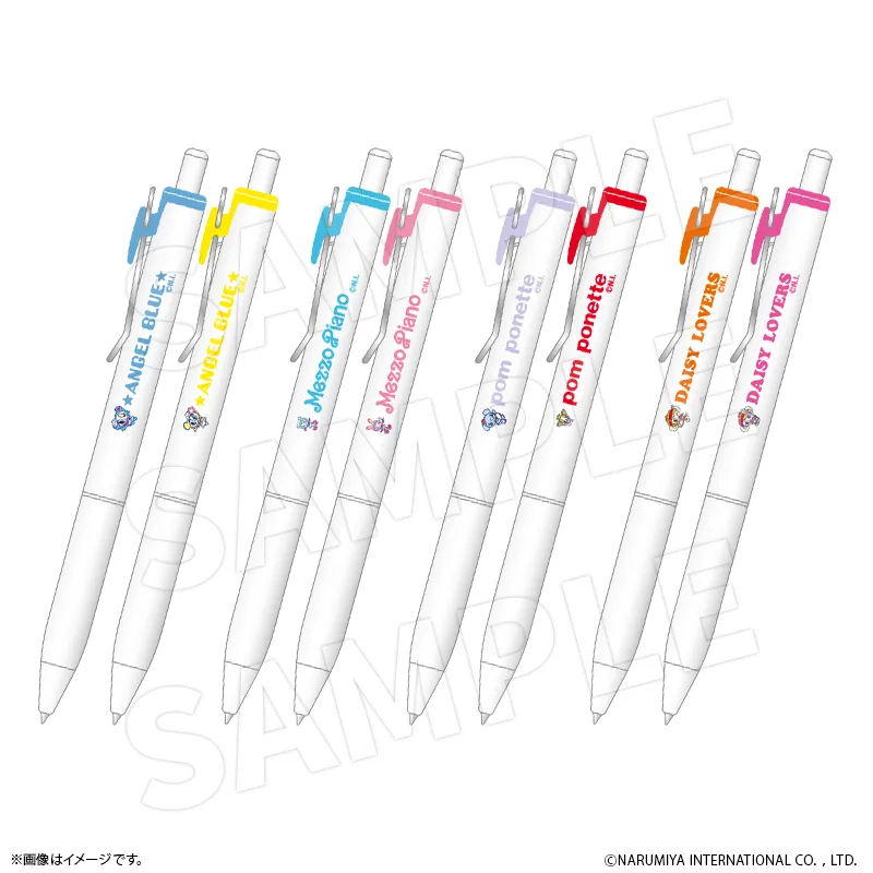 全4種キャラカラーボールペンセットのイメージ図