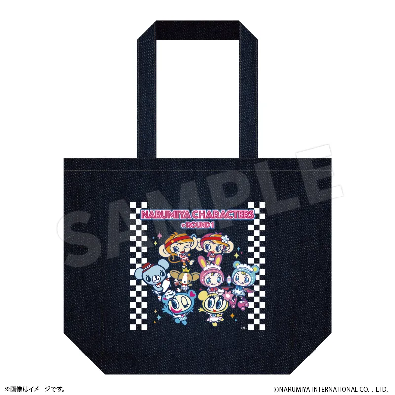 全1種デニム風トートバッグのイメージ図