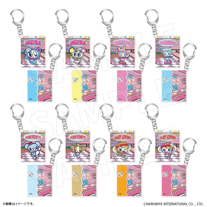 全8種トレーディングミニメモキーホルダーのイメージ図